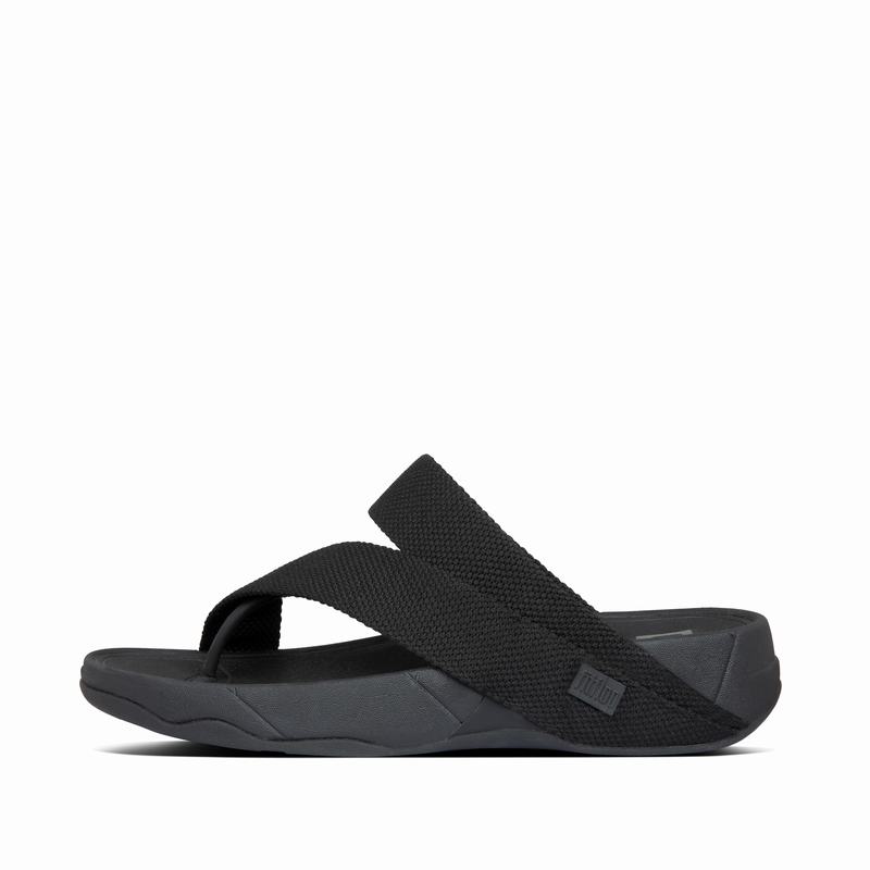 FitFlop Sling Polyester Schwarz - FitFlop Sandalen Herren Sale [PUMQ-20756]